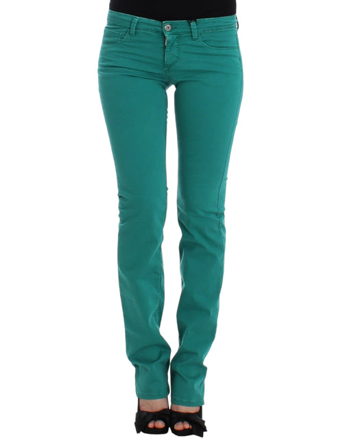 Costume National Chic Green Straight Leg Jeans for Sophisticated Women's Style