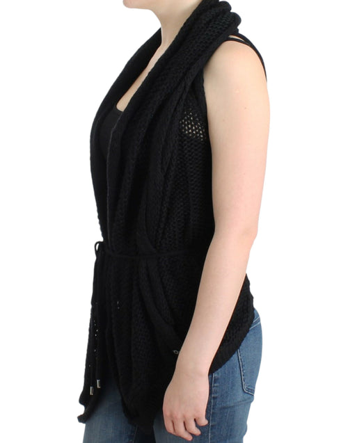 Costume National Chic Sleeveless Knitted Vest Women's Cardigan