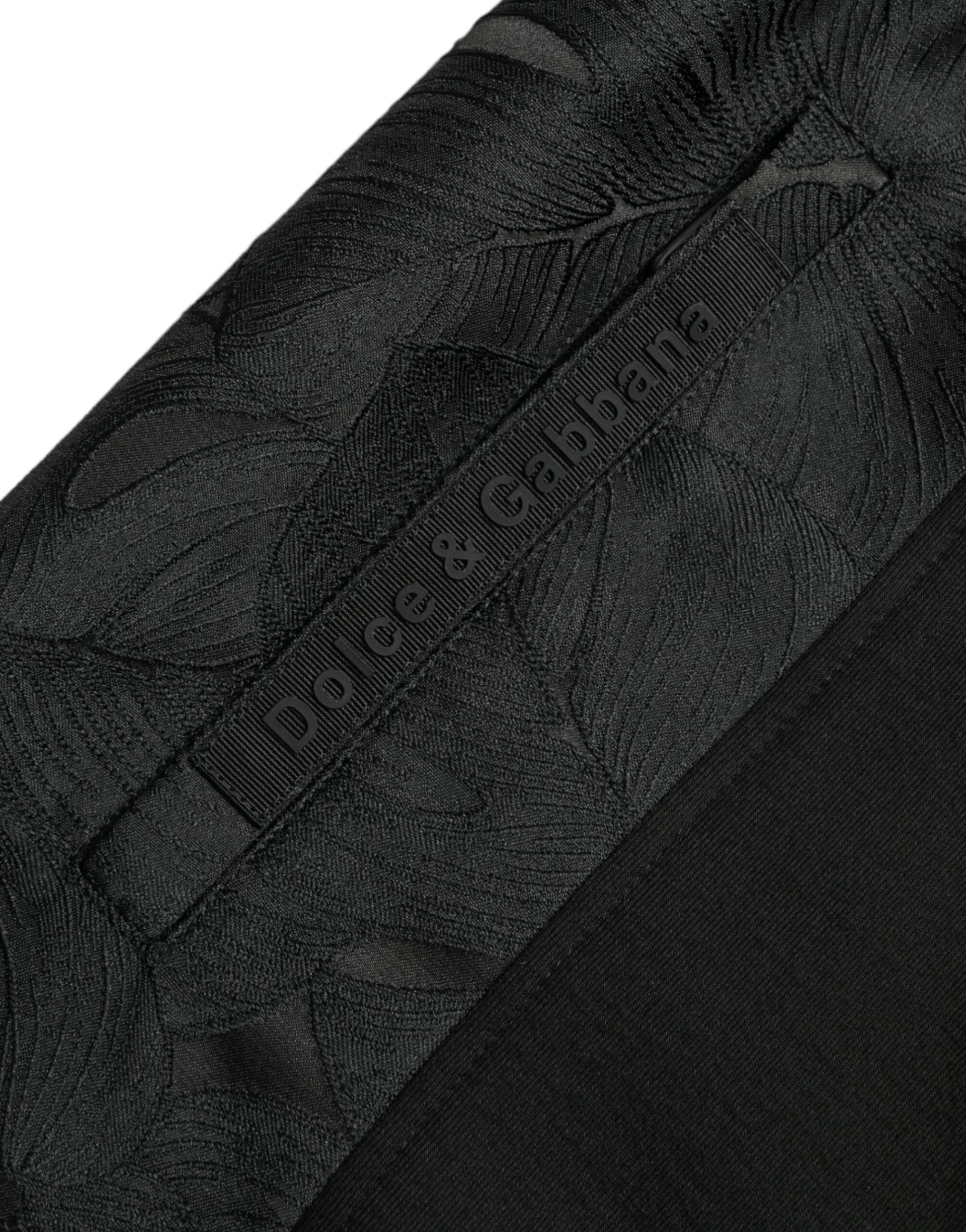 Dolce & Gabbana Elegant Black Leopard Jogger Men's Pants