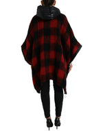 Dolce & Gabbana Elegant Buffalo Check Poncho Women's Jacket