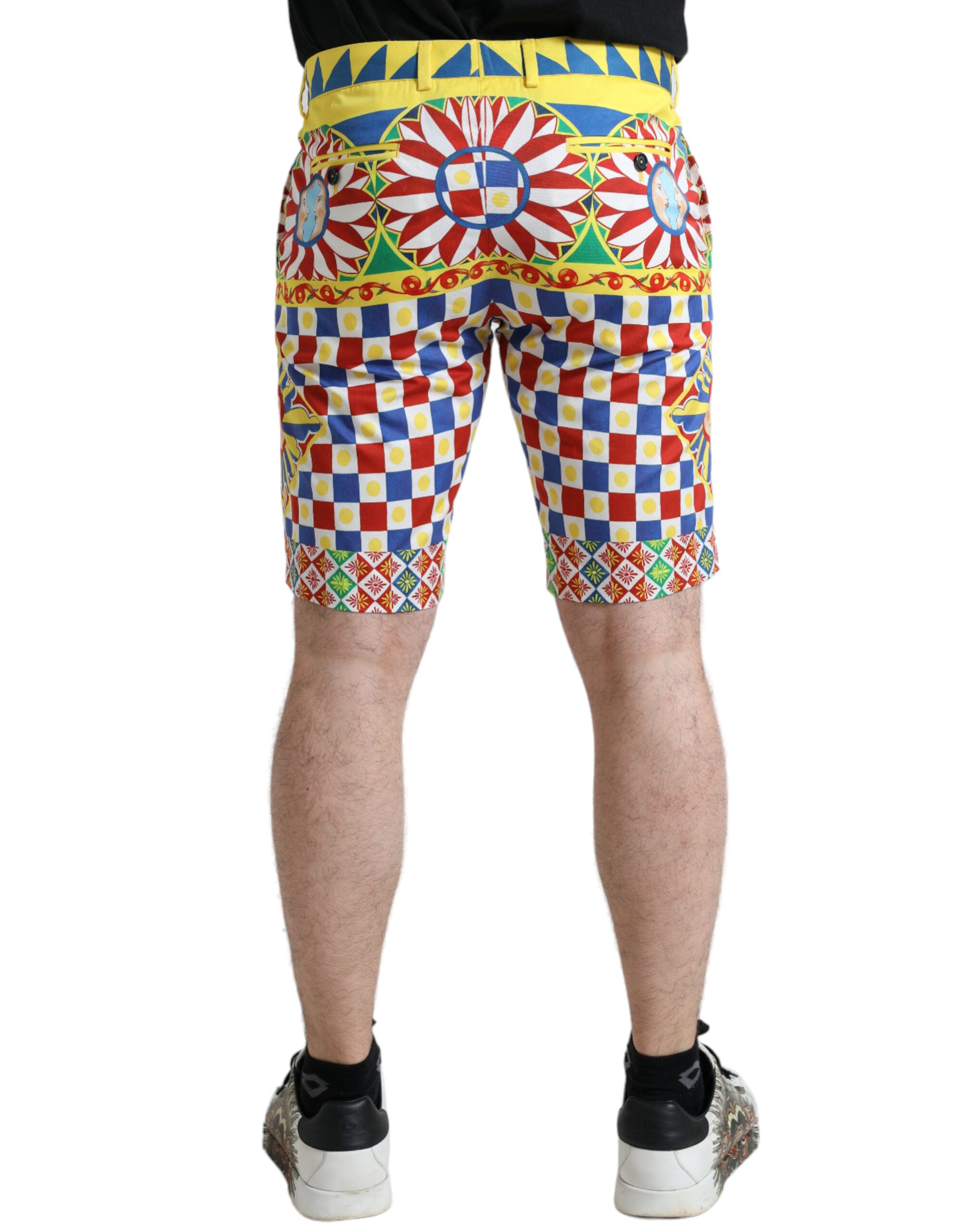 Dolce & Gabbana Multicolor Print Bermuda Men's Shorts