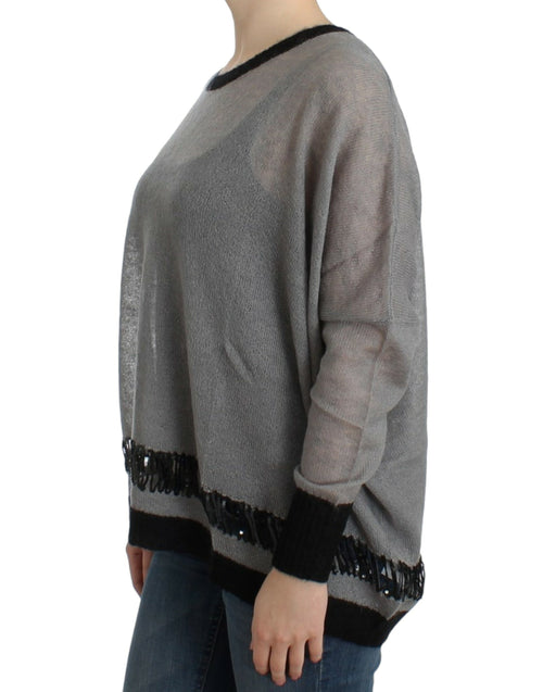 Costume National Chic Asymmetric Embellished Knit Women's Sweater