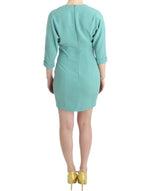 Costume National Elegant Green V-Neck Midi Women's Dress