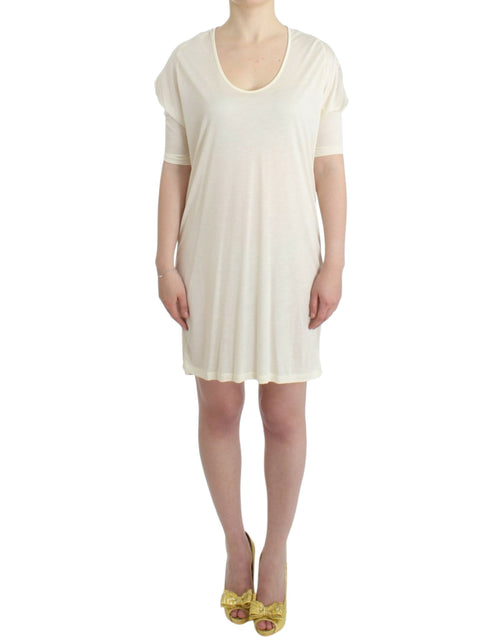 Costume National Chic White Modal Above-Knee Women's Dress