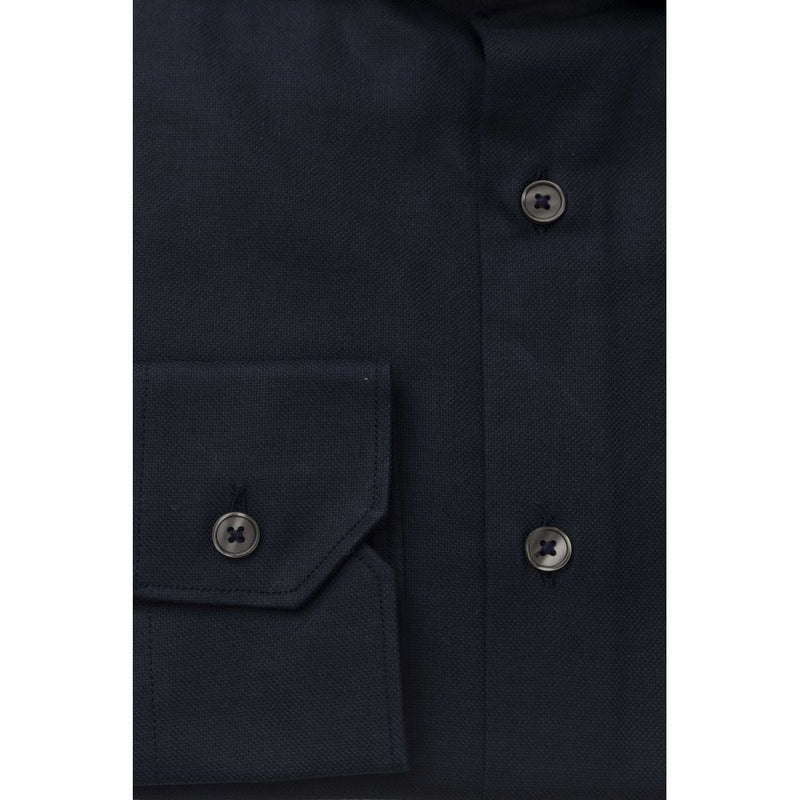 Bagutta Blue Cotton Men Men's Shirt