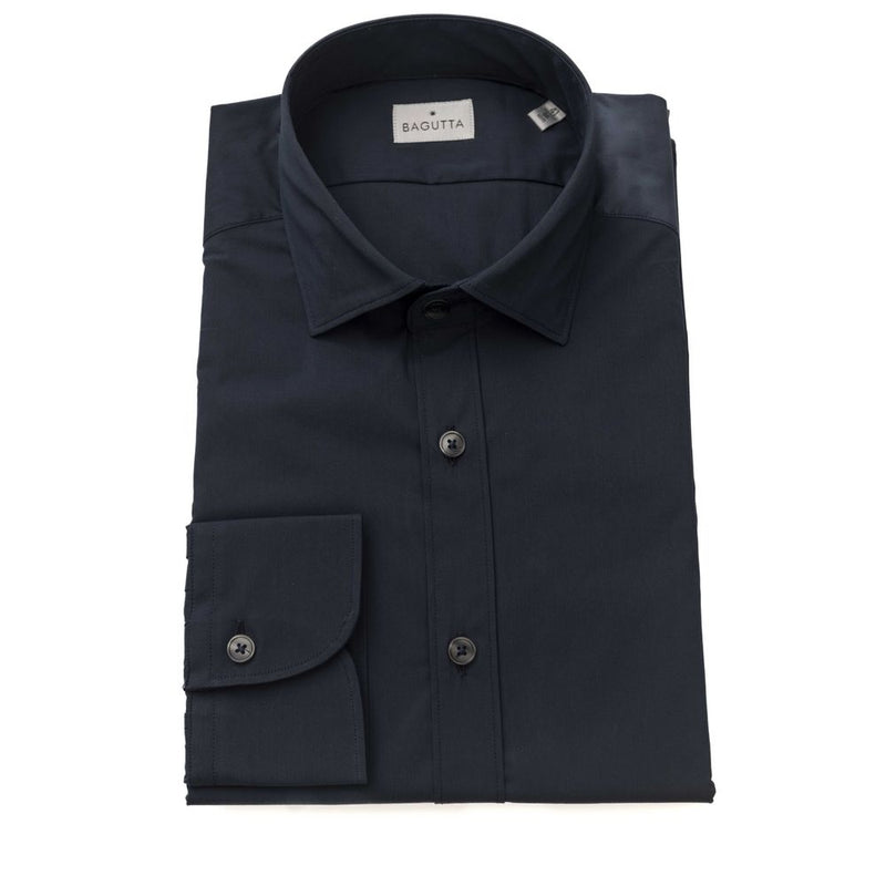 Bagutta Blue Cotton Men Men's Shirt