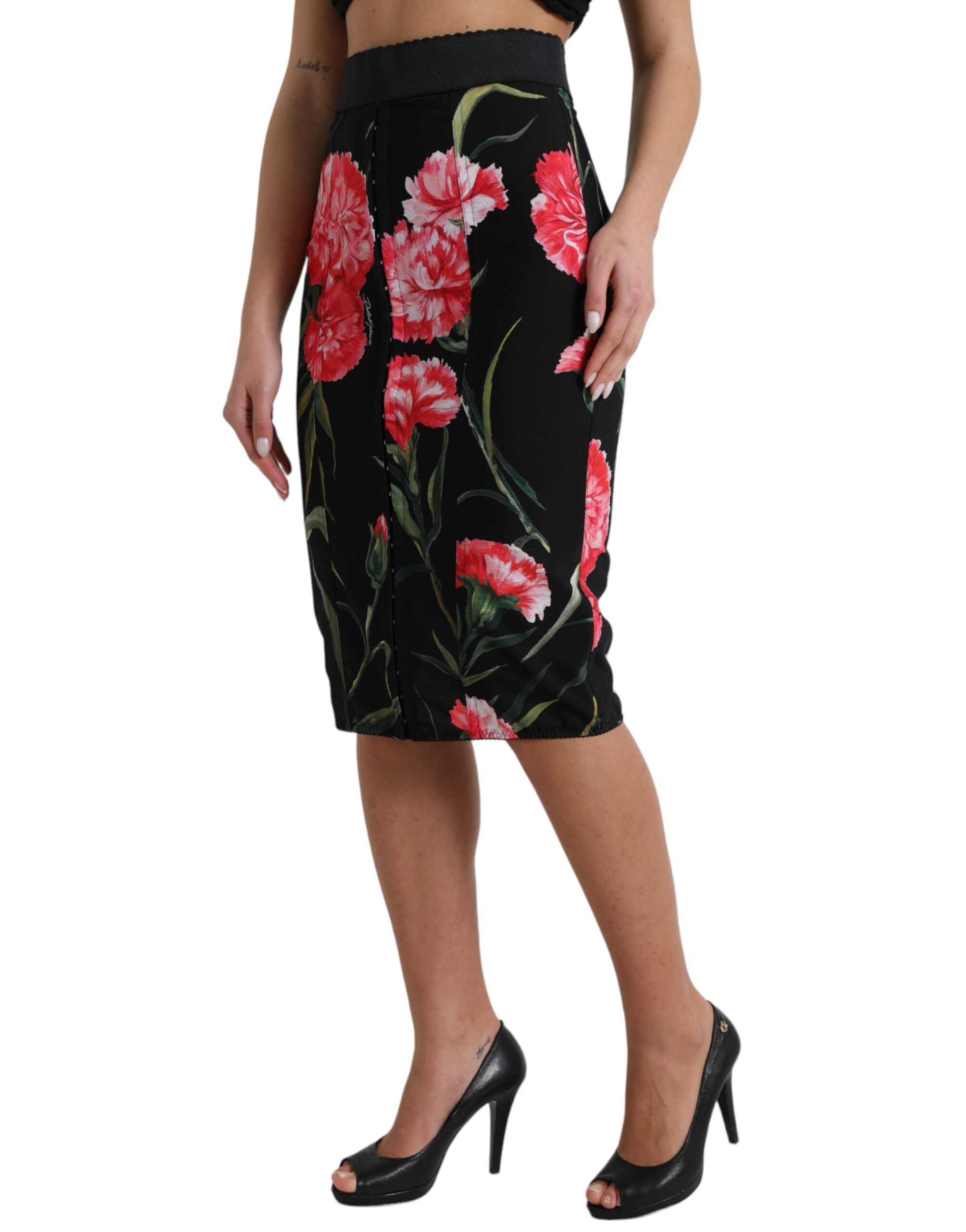 Dolce & Gabbana Floral High Waist Pencil Women's Skirt