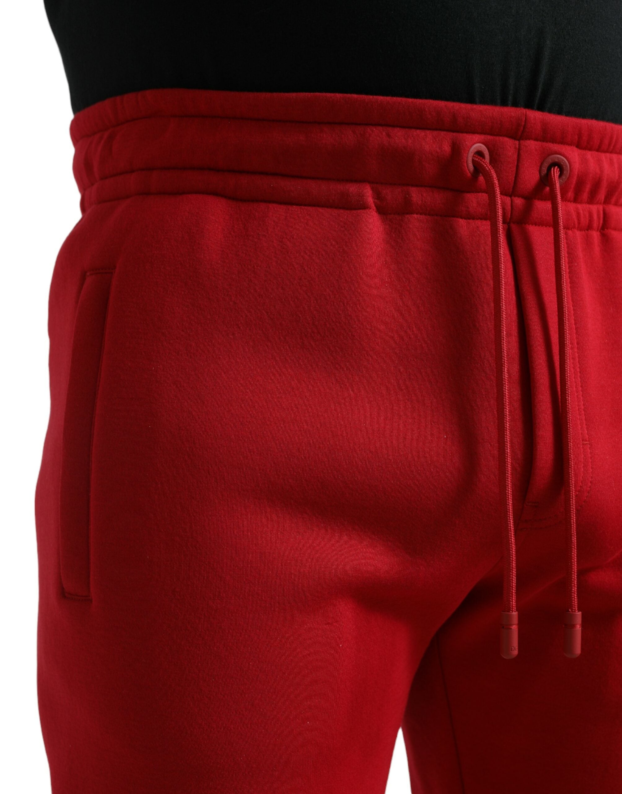 Dolce & Gabbana Sizzling Red Cotton Blend Jogger Men's Pants