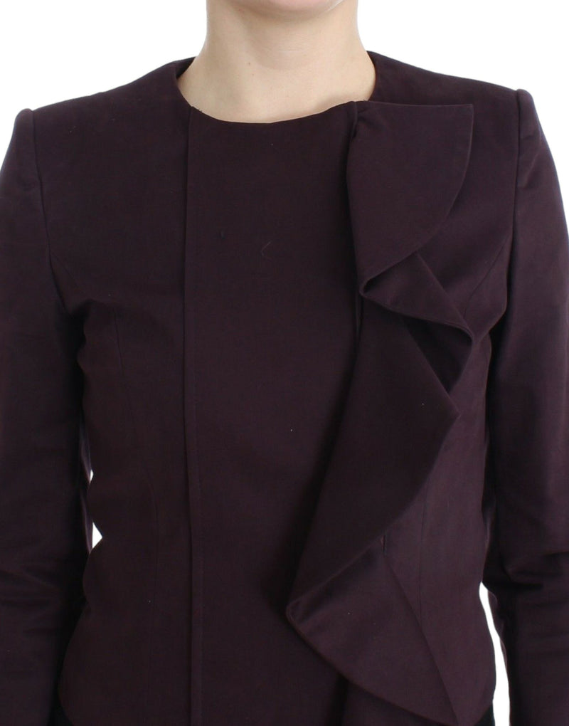 GF Ferre Elegant Purple Cotton Blend Women's Blazer