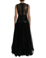 Dolce & Gabbana Elegant Black Sequined Evening Women's Dress