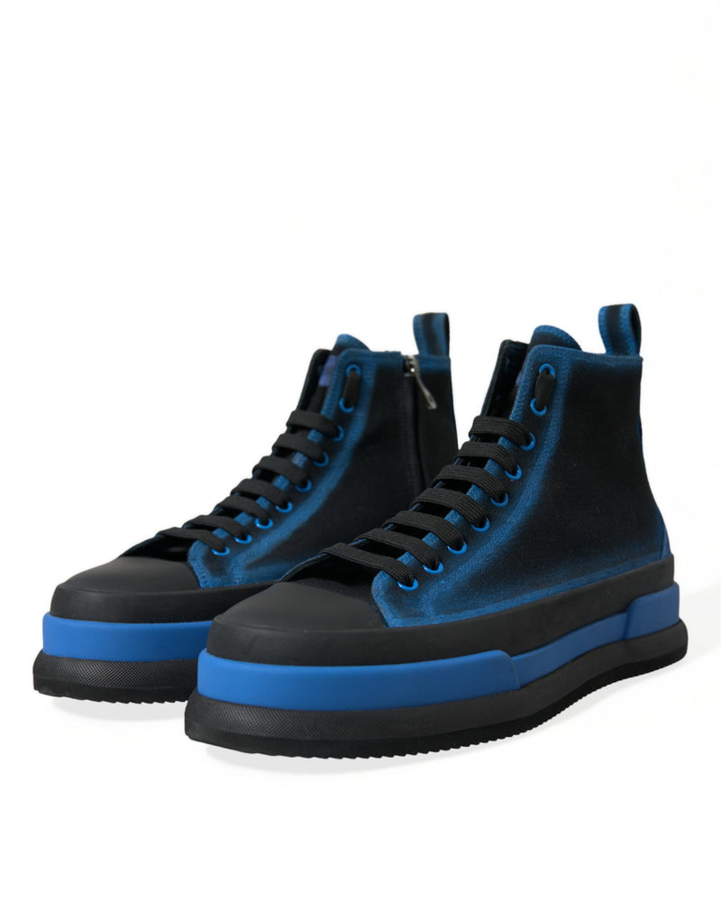 Dolce & Gabbana Elegant High-Top Canvas Men's Sneakers