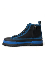 Dolce & Gabbana Elegant High-Top Canvas Men's Sneakers