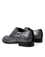 Dolce & Gabbana Exquisite Sequined Derby Dress Men's Shoes