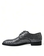 Dolce & Gabbana Exquisite Sequined Derby Dress Men's Shoes