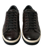 Dolce & Gabbana Elegant Exotic Leather Low-Top Men's Sneakers