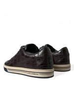 Dolce & Gabbana Elegant Exotic Leather Low-Top Men's Sneakers