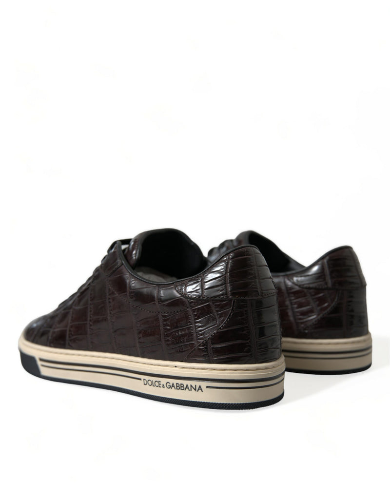 Dolce & Gabbana Elegant Exotic Leather Low-Top Men's Sneakers