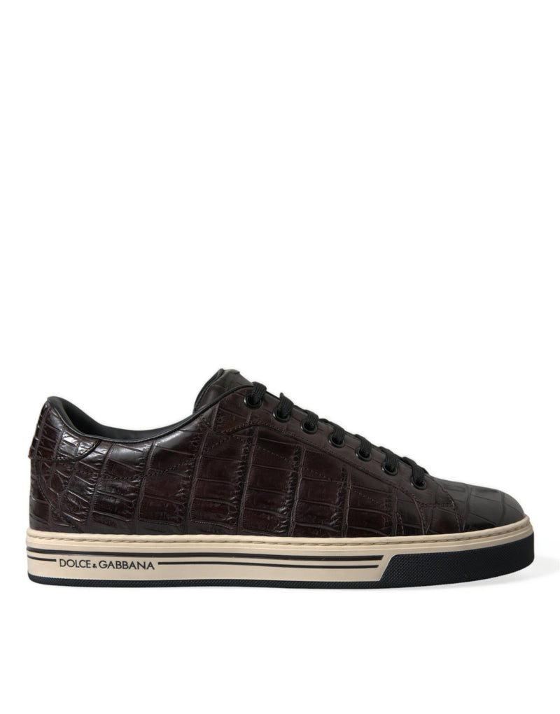 Dolce & Gabbana Elegant Exotic Leather Low-Top Men's Sneakers