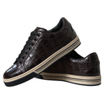 Dolce & Gabbana Elegant Exotic Leather Low-Top Men's Sneakers