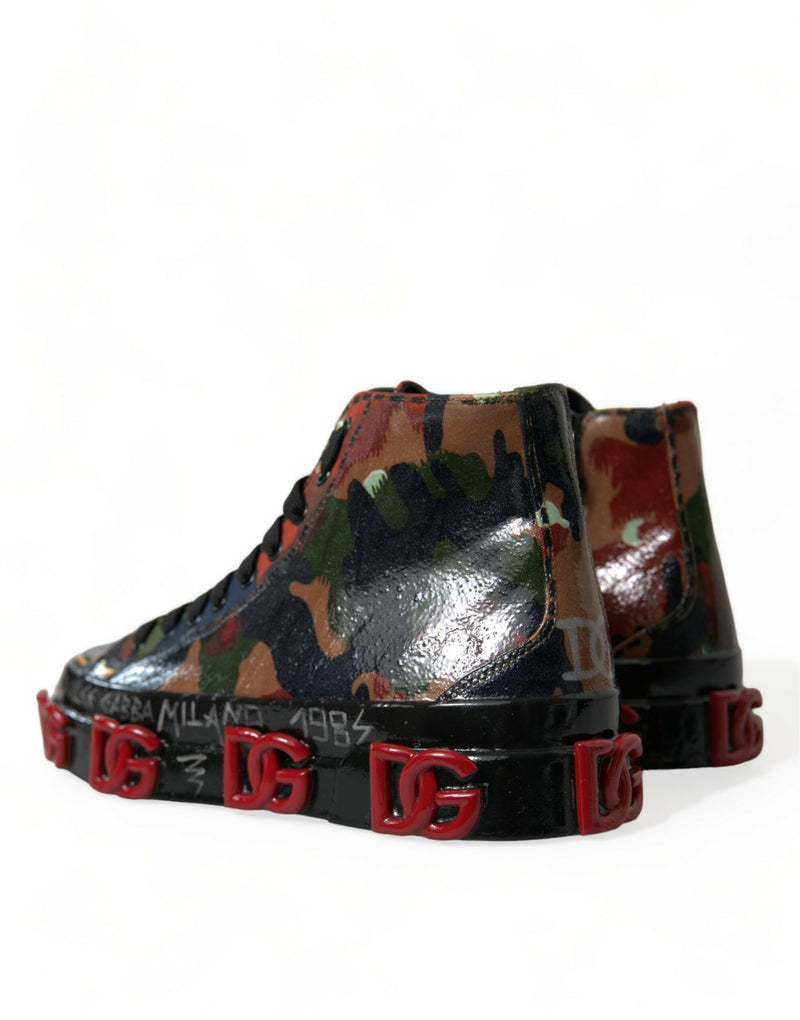 Dolce & Gabbana Chic Multicolor High-Top Men's Sneakers