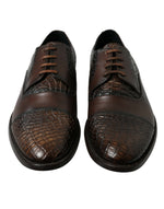 Dolce & Gabbana Elegant Textured Leather Oxford Dress Men's Shoes