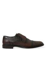 Dolce & Gabbana Elegant Textured Leather Oxford Dress Men's Shoes