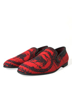 Dolce & Gabbana Torero-Inspired Luxe Red & Black Men's Loafers