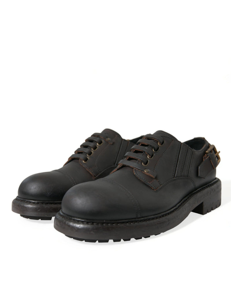 Dolce & Gabbana Elegant Mens Leather Derby Dress Men's Shoes