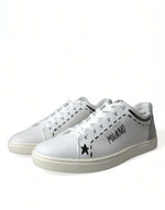 Dolce & Gabbana Elegant White Calfskin Leather Men's Sneakers