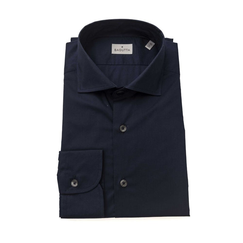 Bagutta Blue Cotton Men Men's Shirt