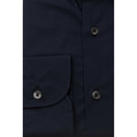 Bagutta Blue Cotton Men Men's Shirt