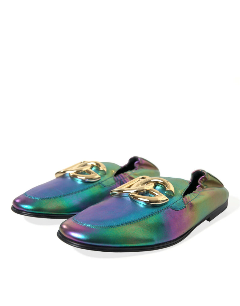 Dolce & Gabbana Elegant Iridescent Loafers for Men's Gents