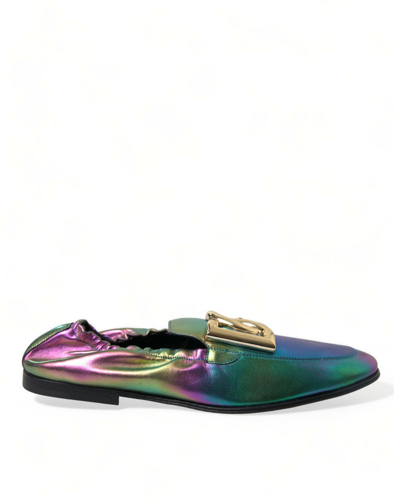 Dolce & Gabbana Elegant Iridescent Loafers for Men's Gents