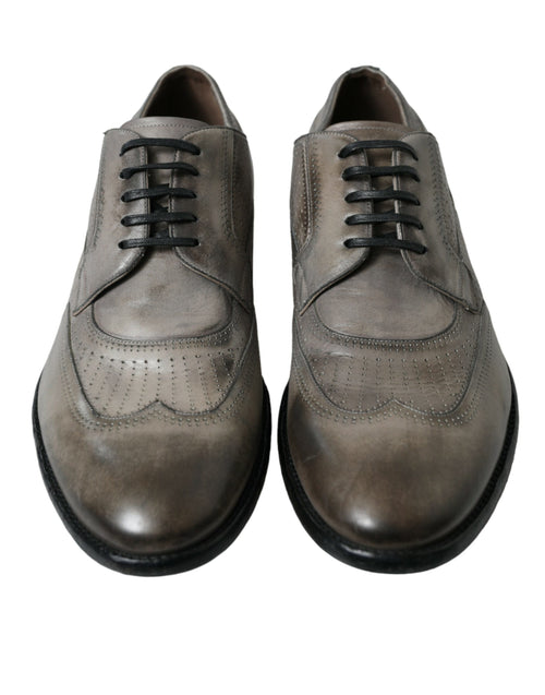 Dolce & Gabbana Elegant Calfskin Derby Men's Lace-Ups