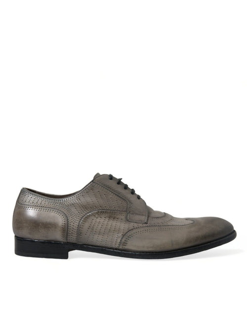 Dolce & Gabbana Elegant Calfskin Derby Men's Lace-Ups