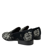 Dolce & Gabbana Elegant Floral Velvet Men's Loafers