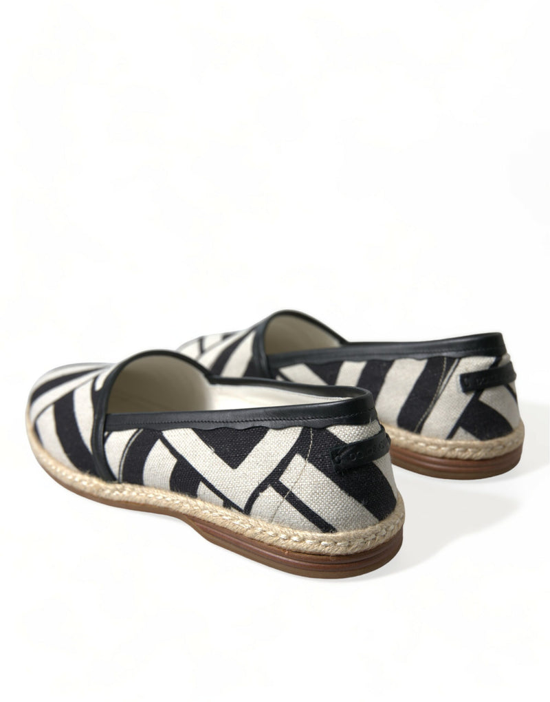 Dolce & Gabbana Chic Striped Canvas Men's Espadrilles