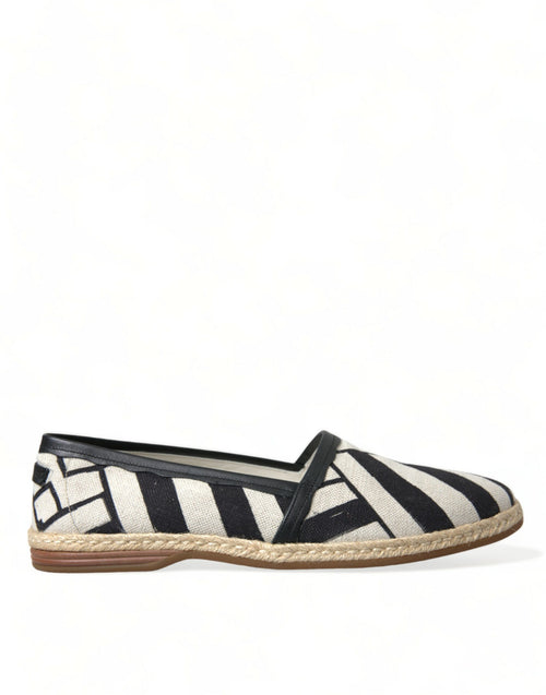 Dolce & Gabbana Chic Striped Canvas Men's Espadrilles