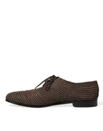 Dolce & Gabbana Elegant Raffia Upper Derby Shoes - Lace Up in Men's Brown