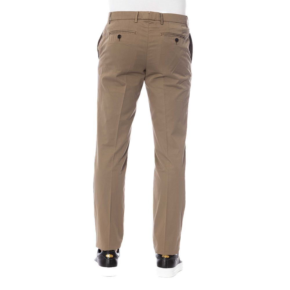 Trussardi Brown Cotton Men Men's Trouser