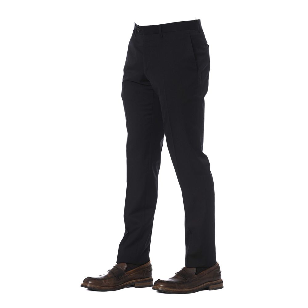 Trussardi Black Virgin Wool Men Men's Trouser