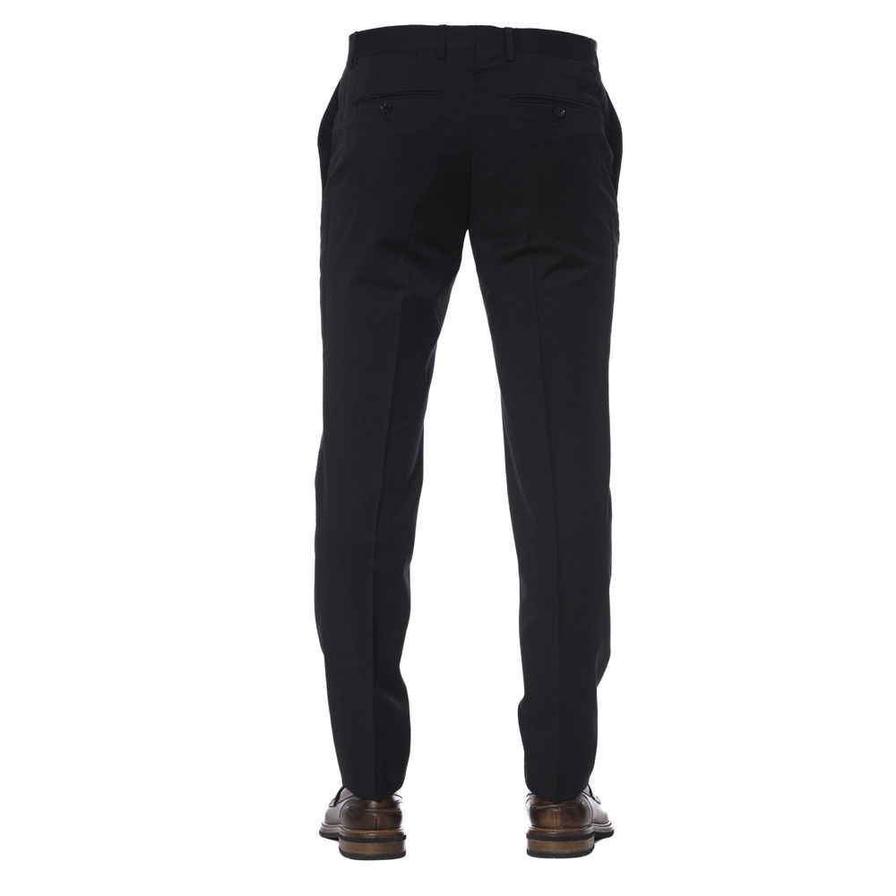 Trussardi Black Virgin Wool Men Men's Trouser