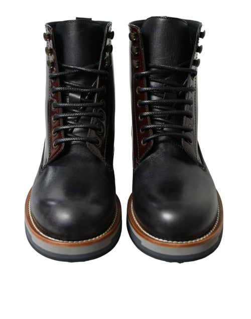 Dolce & Gabbana Elegant Bi-Color Leather Men's Boots