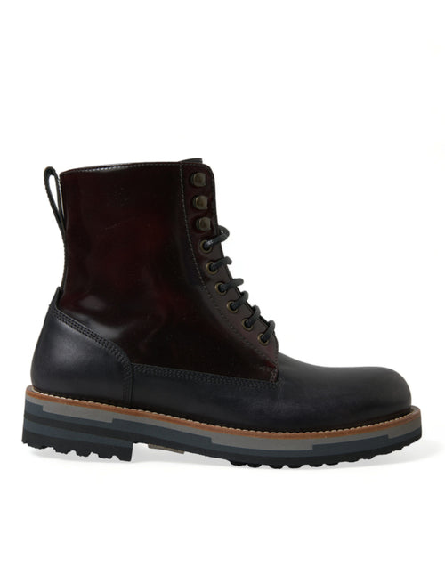 Dolce & Gabbana Elegant Bi-Color Leather Men's Boots