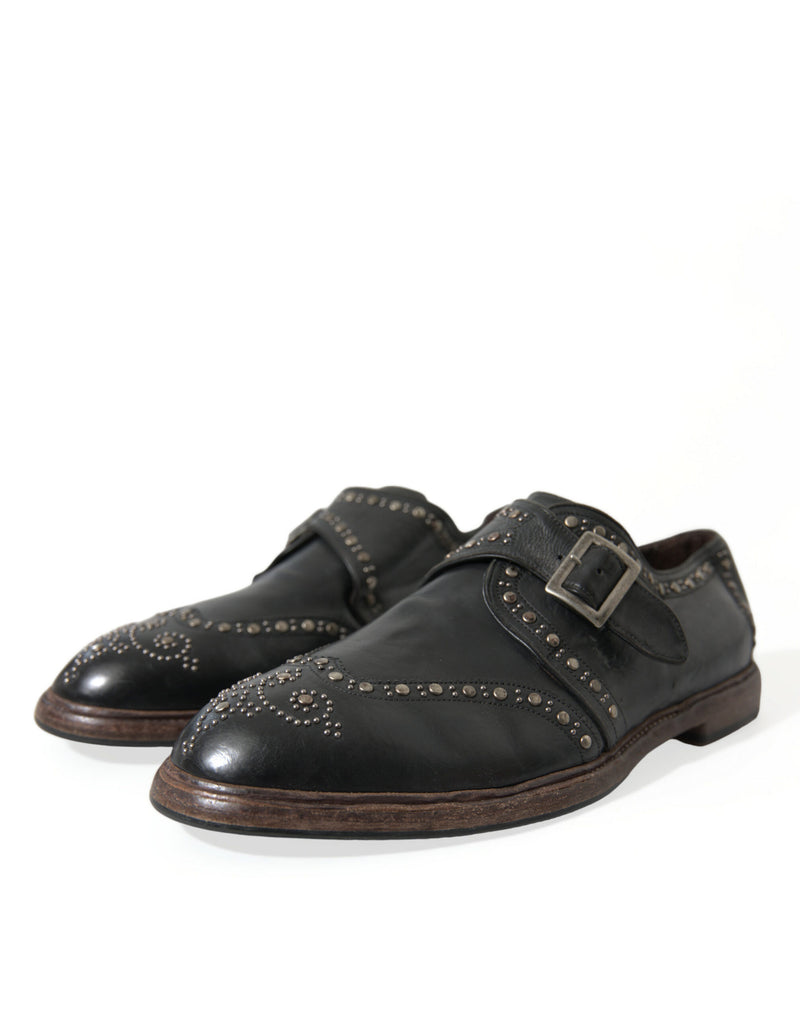 Dolce & Gabbana Elegant Calfskin Leather Monk Men's Straps