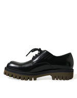 Dolce & Gabbana Elegant Black Leather Derby Dress Men's Shoes