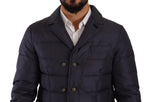 Dolce & Gabbana Elegant Dark Blue Silk Blend Men's Jacket