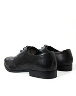 Dolce & Gabbana Elegant Black Leather Derby Dress Men's Shoes