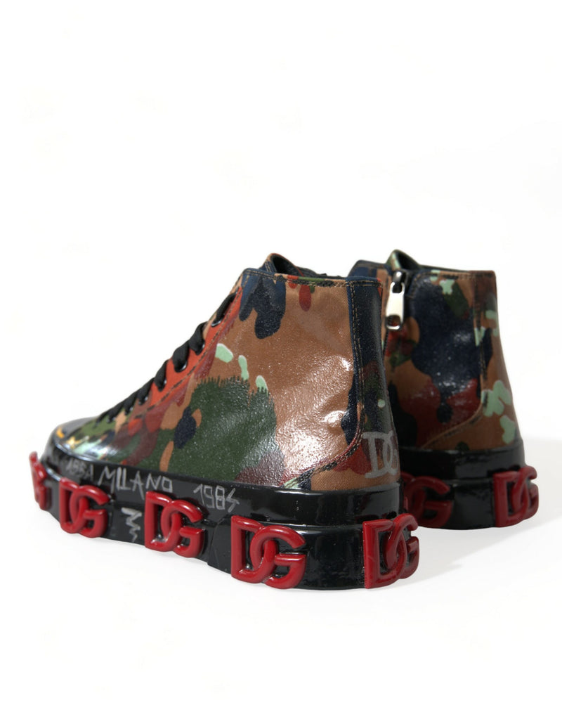 Dolce & Gabbana Multicolor High-Top Sneakers with Luxe Men's Appeal