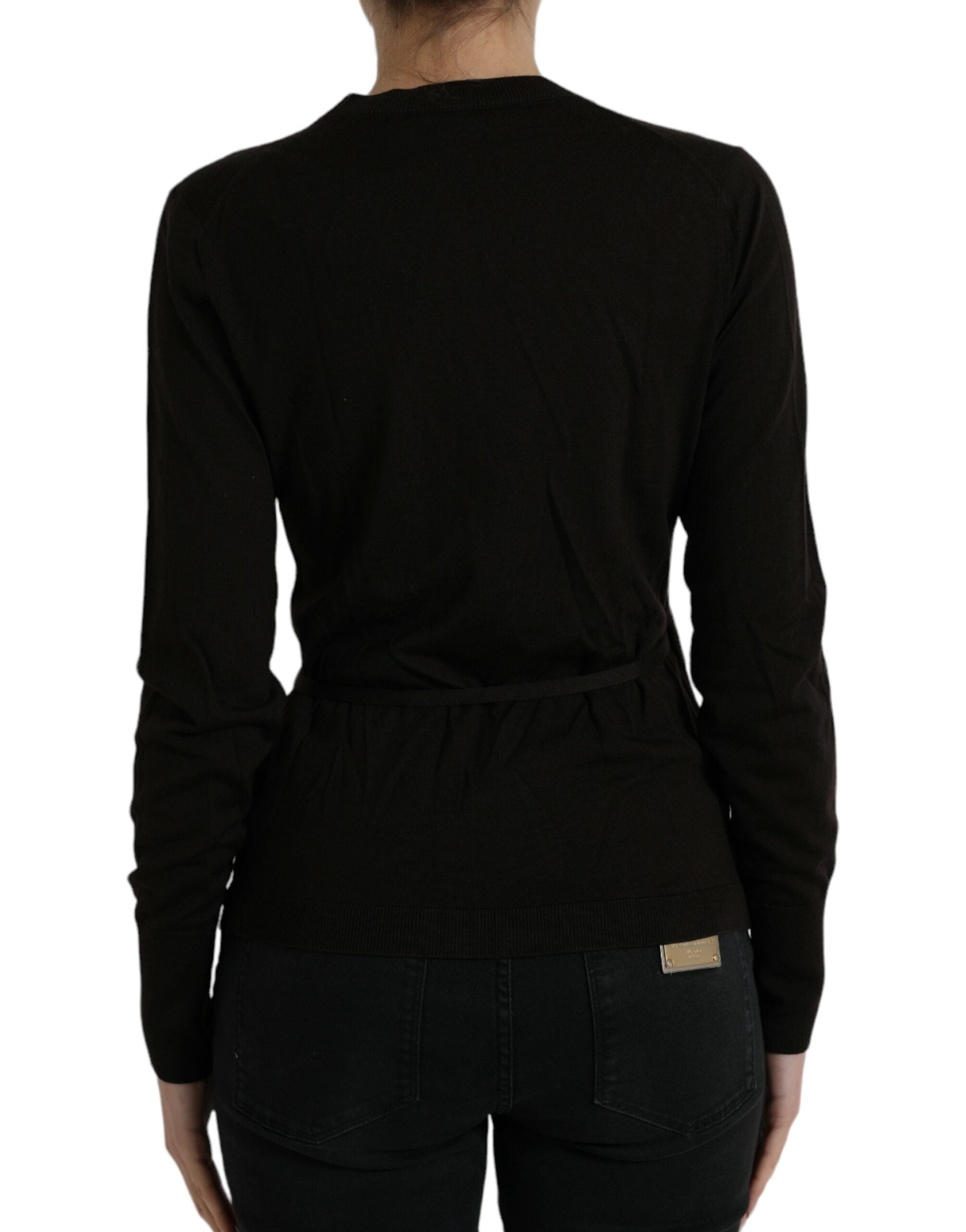 Dolce & Gabbana Elegant Black Virgin Wool Women's Cardigan